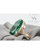 Szmaragd 14k żółte złoto Pierścionek Vintage vrc113y